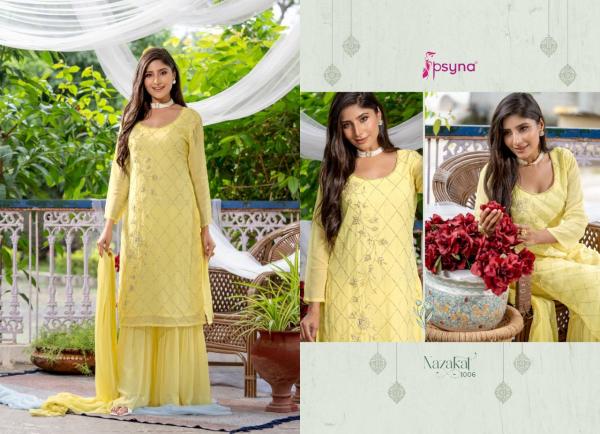 Psyna Nazakat Beautiful Wear Georgette  Kurti Sharara With Dupatta